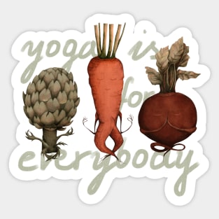 vegetables yoga Sticker